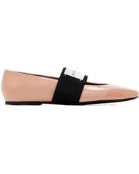 Givenchy - Shiny Logo Strap Flat Shoes - Lyst