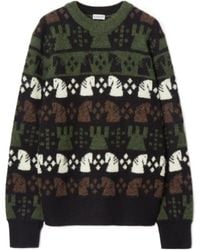 Burberry - Pattern Intarsia-Knit Crewneck Jumper - Lyst