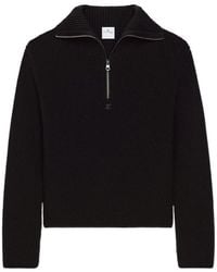 Courreges - Courrèges Logo Embroidered Half-Zipped Jumper - Lyst