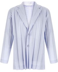 Homme Plissé Issey Miyake - Homme Plissé Issey Miyake Edge Ensemble Pleated Blazer - Lyst