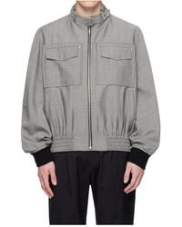 Lanvin - Wool Blend Zip-Up Casual Jacket - Lyst