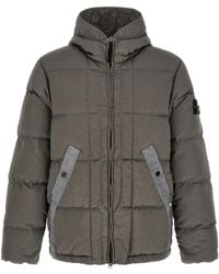 Stone Island - Crumpled Effect Down Jacket - Lyst