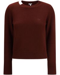 Loewe - Anagram Embroidered Knitted Pullover - Lyst