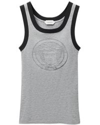 Versace - Printed Cotton-Jersey Tank Top - Lyst