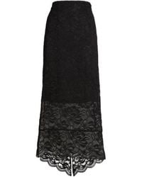 Rabanne - High-Waist Laced Midi Skirt - Lyst