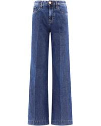 Jacob Cohen - Logo-Patch Wide-Leg Jeans - Lyst