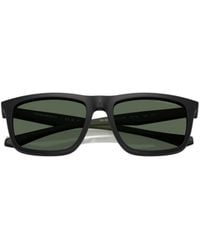 Emporio Armani - Square-Frame Clip-On Glasses - Lyst