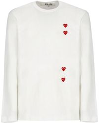 COMME DES GARÇONS PLAY - Comme Des Garçons Play Logo Printed Crewneck T-Shirt - Lyst