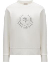 Moncler - Embellished Logo Crewneck Sweatshirt - Lyst