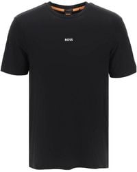 BOSS - Boss Logo Printed Crewneck T-Shirt - Lyst