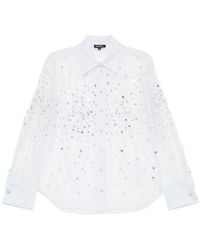 retroféte - Retrofete Embellished Sheer Shirt - Lyst