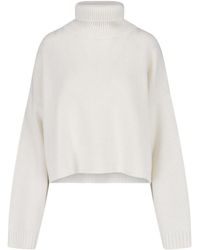 Lisa Yang - Cropped Turtleneck Knitted Sweater - Lyst