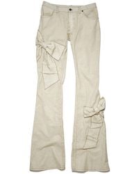 Acne Studios - Bow-Detail Flared Trousers - Lyst
