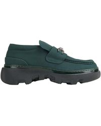 Burberry - Genuine Leather Platform Loafers - Lyst