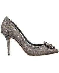 Dolce & Gabbana - Taormina Lace Crystal 90Mm Pumps - Lyst