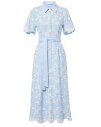 Jonathan Simkhai - Audria Embroidered Linen-Blend Midi Dress - Lyst