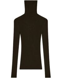 Phoebe Philo - Wool Fine Ribbed Turtleneck Top - Lyst
