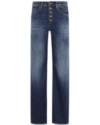 Dondup - Wide-Leg Button-Fly Jeans - Lyst
