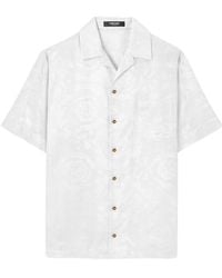 Versace - Jacquard Silk-Blend Shirt - Lyst