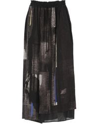 Y's Yohji Yamamoto - Abstract-Print Draped Skirt - Lyst