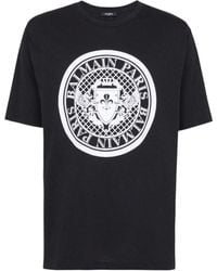 Balmain - Flocked Coin T-Shirt - Lyst