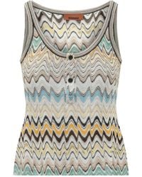 Missoni - Chevron Round Neck Top - Lyst