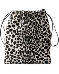 Prada - Wish Printed Calf Hair Leather Pouch - Lyst