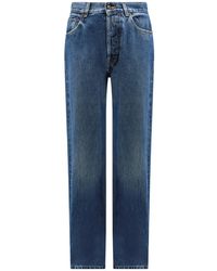 McQueen - Logo Patch Straight-Leg Jeans - Lyst
