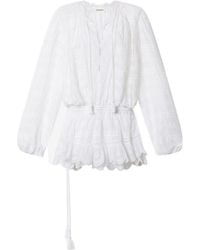Isabel Marant - Isabel Marant Étoile Preya Embroidered Mini Dress - Lyst