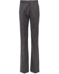 Alessandra Rich - Pinstriped High-Rise Straight Pants - Lyst