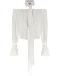 Elisabetta Franchi - Shirt Collar Blouse - Lyst