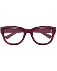 Gucci - Geometric-Frame Non-Prescription Glasses - Lyst