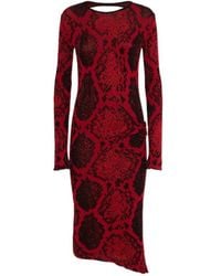 The Attico - Python Printed Viscose Blend Midi Dress - Lyst