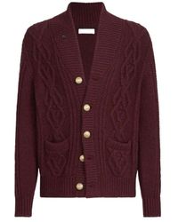 Brunello Cucinelli - Cashmere Feather-Yarn Cable-Knit Cardigan With Metal Buttons - Lyst