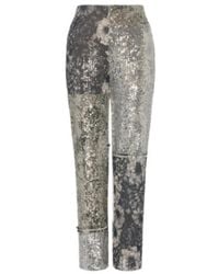 Maison Margiela - Floral Sequin Embellished Patchwork Trousers - Lyst