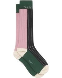 Marni - And Cotton Colour-Block Socks - Lyst