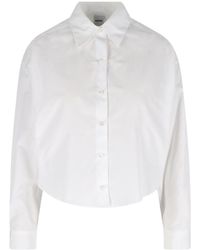 Aspesi - Cropped Poplin Shirt - Lyst