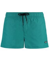 Versace - Logo-Patch Drawstring Swim Shorts - Lyst