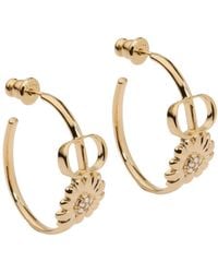 Dior - Cd Multi Flowers Hoop Earrings - Lyst