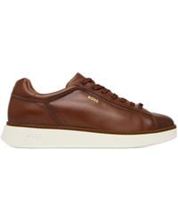 BOSS - Lace-Up Low-Top Sneakers - Lyst