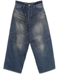 Balenciaga - Logo Patch Baggy Jeans - Lyst
