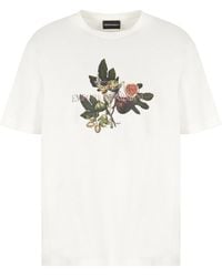 Emporio Armani - Offwhite Crewneck Shortsleeve Tee - Lyst