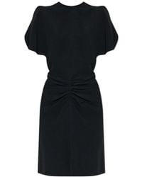 Victoria Beckham - Short Sleeve Gathered Dress - Lyst