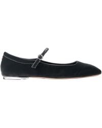 Aeyde - Uma Velvet Mary Jane Ballet Flats - Lyst