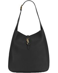 Saint Laurent - Le 5 À 7 Logo Plaque Large Shoulder Bag - Lyst