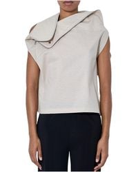 Issey Miyake - Asymmetric Zip-Detail Top - Lyst