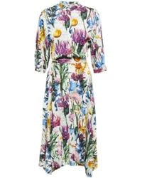 Stella McCartney - Floral Satin Midi Dress - Lyst