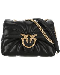 Pinko - Love Puff Chain Linked Mini Crossbody Bag - Lyst