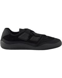 Prada - Speedrock Technical Mesh And Leather Sneakers - Lyst