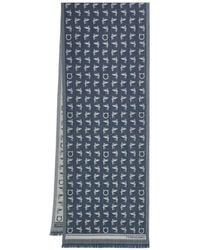 Ferragamo - Shark Pattern Jacquard Scarf - Lyst